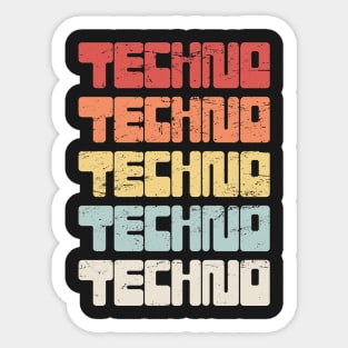 Retro Vintage TECHNO Sticker